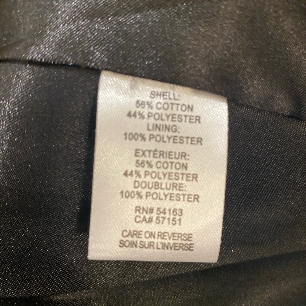 EUC Calvin Klein Water Resistant Trench Coat Black Size 2 - Picture 8 of 9